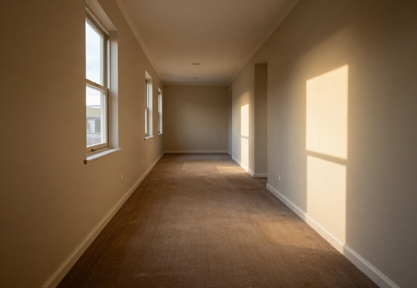 Dry and restored living room in Glen Alpine after flood restoration
